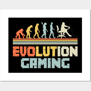 Gaming Evolution Video Gamer Funny Human Evolution Gift Posters and Art